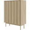 Image de Selsey Neksto Commode de Rangement, à 2 Portes, 100 cm, à tiroirs, avec Pieds en Bois de chêne huilé
