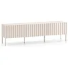 Image de Selsey Meuble TV Façade Rainurée Armoire De Télévision 3 Étagères 170 cm Debout sur Pieds Beige Clair Derriva