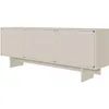 Image de Selsey Wuwu Armoire TV Basse avec 3 Portes et Compartiments Push to Open 150 cm Gris Beige