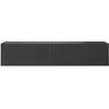 Image de Selsey Meuble TV Armoire De Télévision 140 cm Suspendu Façade Fraisée Noir Veldio