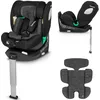 Image de LIONELO Braam siege auto de 0 à 36 kg, jambe de force et Isofix ou ceintures de sécurité de voiture, rotation à 360 degrés face à la route ou dos à la route (Carbone Noir, BRAAM)