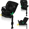 Image de LIONELO Harmony I-SIZE Siège auto pivotant à 360° pour enfants de 40 à 150 cm, montage avec ISOFIX + pied stabilisateur, appuie-tête et dossier réglables, insert de réduction Dri-Seat (Black Carbon)