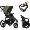 Image de LIONELO AZURA Poussette Bébé de jogging de 6 mois à 22 kg Poussette 3 Roues de jogging Dossier Réglable pour Position Allongée Grandes Roues Gonflables Amortissement Complet Auvent XXL (Green)