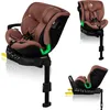 Image de LIONELO Harmony I-SIZE Siège auto pivotant à 360° pour enfants de 40 à 150 cm, montage avec ISOFIX + pied stabilisateur, appuie-tête et dossier réglables, insert de réduction Dri-Seat (Red Brick)