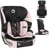 Image de LIONELO LEVI FIX I-SIZE Siège auto pour enfants 76-150 cm jusqu'à 18 kg, groupe 1 2 3, appuie-tête réglable en 10 positions, fixation ISOFIX et sangle Top Tether, R129 i-Size (Pink)