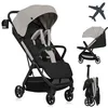 Image de LIONELO Julie Air Poussette Canne jusqu'à 22 kg de 6 m à 4 ans Pour Avion Roues pivotantes à 360 ° Suspension Pliage avec Une Main Réglage du Dossier Canopy UPF50+, Légère (Beige)