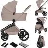 Image de Lionelo Freya Poussette 2en1 (0-4 Ans, 0-22 Kg), Nacelle Pliable et Poussette Bebe, Position Allongée, Suspension et Roues PU, Capote UPF50+, Boucle Magnétique, Ventilation, Accessoires (Beige)