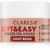 Image de Claresa Soft&Easy Builder Gel base de vernis en gel ongles teinte Light Beige 12 g