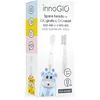 Image de innoGIO GIOGiraffe & GIORabbit Spare Heads Transparent têtes de remplacement pour brosse à dents pour enfant GIOGiraffe & GIORabbit Sonic Toothbrush 2