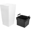 Image de Prosperplast Urbi grand pot de 49 litres, plastique, 32,5 x 32,5 x 61 cm blanc