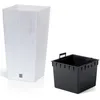 Image de PROSPERPLAST Rato 26,6l Pot avec Insert 26,5 x 26,5 x 50 cm Blanc