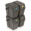 Image de Prosperplast Ensemble de bacs de recyclage Sortibox 4x25L panier de tri set ISWB25S4 gris