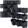 Image de Jardinière verticale Prosperplast Cascade Wall en plastique de couleur anthracite 67 (L) x 17,7 (l) x 57 (H) cm