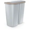 Image de KEDEN Poubelle avec 2 couvercles indépendants 45L Compacta Q duo 48X28X51 cm