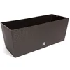 Image de PROSPERPLAST Jardiniere Rato 30 L avec arrosage 60x24x24cm chocolat