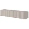 Image de Selsey Meuble TV Suspendu Armoire De Télévision 138,6 cm À Lamelles Gris Beige Telire