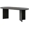 Image de Selsey Table À Manger Ovale 90 x 204 cm 6-10 Personnes Table De Cuisine Bureau Frêne Portland Noir Ovo