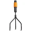 Image de Fiskars Griffe piocheuse à 3 dents spatulées, Préparation du sol, Tête d'outil QuikFit, Longueur: 31 cm, Largeur: 12,5 cm, Noir/Orange, QuikFit, 1000680