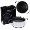 Image de KOHERSEN Diamond Coating Pot - Honeycomb Structure Prevents Adherence - Quick Heating 60s to 200°C - Pot with Lid for Each Stove - Without PFOS and PFOA - Wed 24cm - 4.9L