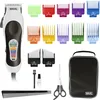 Image de WAHL Color Pro Tondeuse Cheveux Puissante, Made in USA, Filaire, avec Levier pour Dégradés (1mm à 3mm). Lame Haute Qualité, Ne Tire Pas Les Cheveux 10 Sabots Codes Couleur, 33+ Longueurs De Coupe