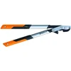 Image de Fiskars Coupe-branches à lames franches pour bois vert, Système à crémaillère PowerGear X, Taille M, Lames en acier trempé avec revêtement antiadhésif, Longueur: 64 cm, Noir/Orange