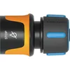 Image de Fiskars Raccord de Tuyau, avec Mécanisme d'Arrêt, Points de contact SoftGrip, Taille universelle, Ø 1,3-1,5 cm (1/2-5/8''), 32 g, Noir/Orange/Bleu, 1027080