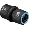 Image de Fiskars Raccord de Tuyau, Taille universelle, Ø 13-15 mm (1/2 - 5/8"), FiberComp, 30 g, Noir/Bleu, STOP, 1054789