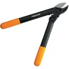 Image de Fiskars Coupe-branches à enclume pour bois sec et dur, Système à crémaillère PowerGear II, Diamètre de coupe: 3,5 cm, Lames en acier trempé avec revêtement antiadhésif, Longueur: 39 cm, Noir/Orange