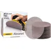 Image de MIRKA Abranet Grille abrasive Ø 125mm autoagrippant - Grain P80-50 pcs & Support de protection Ø 150mm 67 trous, 5 pièces, pour protéger les plateaux de ponçage
