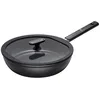 Image de Fiskars Sauteuse avec Couvercle, Hard Face, Diamètre 28 cm, Capacité : 3,5 litres, Tous Types de Feux, Antiadhésif, Résistant aux Rayures, Aluminium/Plastique, Noir, 1075530