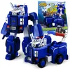 Image de Super Wings "Paul's Cruiser" Véhicule Transformable en robot 18 cm + 1 figurine,Jouet Enfant 2 3 4 5 6 7 8 Ans Garcon Fille, Bleu