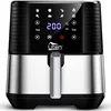 Image de Friteuse Sans Huile, Uten 5.5L Friteuse à Air Chaud Electrique Multifonction Air Fryer Écran Tactile LCD avec 7 programmes 1700W