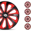 Image de Sparco Enjoliveurs Sicilia - 16-pouces - Noir/Rouge/Carbone - Set de 4 pièces