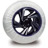 Image de Sparco Ensemble de 2 Chaussettes à Neige en Tissu Blanc silencieuses et sans Vibrations pour pneus - Taille XXL