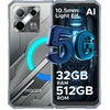Image de DOOGEE Blade GT Pro Smartphone robuste 5G Android, écran 6,72 pouces FHD+ 120 Hz, Caméra IA 100 MP, 32 Go + 512 Go, Effets lumineux dynamiques, Double SIM, NFC, Argent