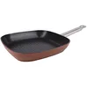 Image de San Ignacio Agros - Pan de grill 24 cm - en aluminium forgé - Quananium intérieur - revêtement noir - Extérieur en couleur de terre