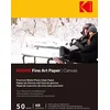 Image de KODAK Fine Art Paper - Papier Photo Mat, Pack de 50 Feuilles, 180g/m², Format A6 (10x15cm), Impression Jet d'Encre Effet Toile, Qualité Supérieure, Immortaliser vos Souvenirs