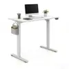 Image de ochama Bureau Électrique Réglable en Hauteur - Bureau Assis-Debout Pliable, Charge 70kg, Mécanisme Rapide, Plateau Durable en Acier et Structure en Alliage d’Aluminium - Pour Maison, Bureau, Travail, Étude, Blanc, 120x60 cm