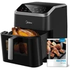 Image de MIDEA Friteuse sans huile 7 L avec technologie HeatXpress, 90 % d’huile en moins, gain d’énergie et de temps avec 7 programmes prédéfinis, hublot de visualisation éclairé, revêtement antiadhésif - Noir