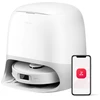 Image de Roborock Qrevo Curv S5X Robot aspirateur laveur avec station d'aspiration, système anti-emmêlement double, puissance d'aspiration 18 500 Pa, lavage à l'eau chaude 75°C et détection intelligente de la saleté - Blanc