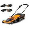 Image de LawnMaster CLMF4841E Tondeuse Electrique Gazon 48V Max 2x24V 4.0Ah Batterie, 41cm, Jusqu'à 450m² Paillage 42L, Hauteur de Coupe à 6 Niveaux 22-72mm 2 Ans de Garantie
