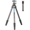 Image de Leofoto - Ranger - Trépied en Carbone pour appareils Photo - Tête à rotule Incluse - Capacité de Charge de 6kg - Pieds Extensibles - Hauteur: 5,7 cm - 109 cm - LS-224C + Tête à rotule LH-25