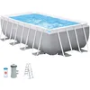 Image de Intex kit Piscine Prism Frame rectangulaire Tubulaire (l) 4,00 x (l) 2,00 x (h) 1,22m & Krystal Clear 26642 Filtre à Sable SX925 Blanc 2000 l/h