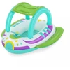 Image de Bestway 34149E Space Splash Bateau gonflable pour enfants avec pare-soleil et volant - 107 x 112 cm