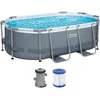 Image de Bestway Steel Pro Max Kit Piscine Hors Sol - 305 cm x 200 cm x 84 cm - Gris