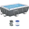 Image de Bestway Steel Pro Max Kit Piscine Hors Sol - 282 cm x 196 cm x 84 cm - Gris