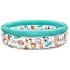 Image de Bestway Piscine Gonflable pataugeoire Trois Anneaux pour Enfants Safari Pals - 102 cm x 102 cm x 25 cm - Multicolore