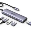 Image de UGREEN Hub USB C 5 en 1 HDMI 4K 100W PD Charge 3 Ports USB 3.0 (Gris)