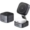 Image de UGREEN MagFlow Chargeur Sans Fil 2-en-1 (Qi2 15W, Compatible MagSafe, Pliable)