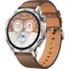 Image de HUAWEI WATCH GT 5 46mm / Boîtier en acier inoxydable / Bracelet en cuir composite marron / GPS / Bluetooth 5.2 / Montre Connectée / Fonctionne avec iOS et Android
